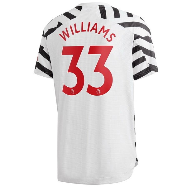 Maillot Football Manchester United NO.33 Williams Third 2020-21 Blanc